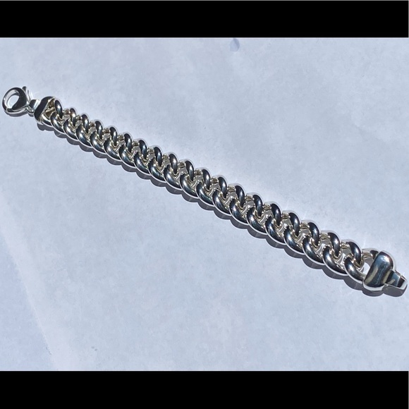 Arte d'Argento 925 sterling silver bold curb link bracelet⛓ - Picture 10 of 17